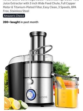 KOIO Silver Centrifugal Juicer Box Artwork - Silver